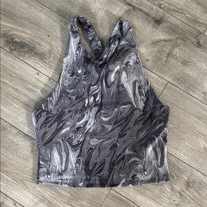Abercrombie & Fitch Gray Marble Crop Top